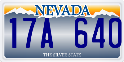 NV license plate 17A640