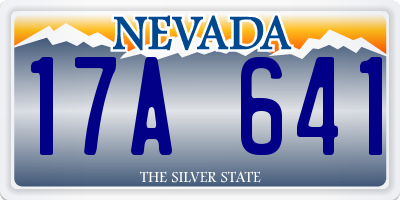 NV license plate 17A641