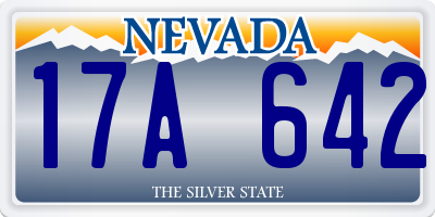 NV license plate 17A642