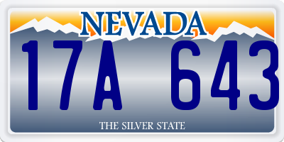 NV license plate 17A643