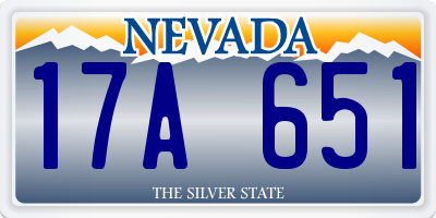 NV license plate 17A651