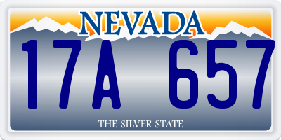 NV license plate 17A657