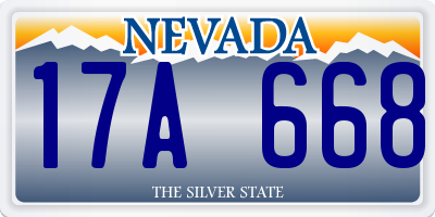 NV license plate 17A668