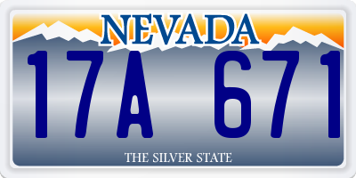 NV license plate 17A671