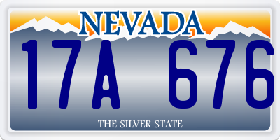 NV license plate 17A676