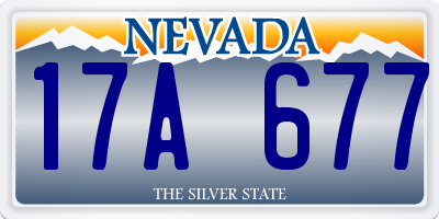 NV license plate 17A677
