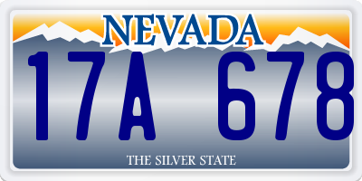NV license plate 17A678