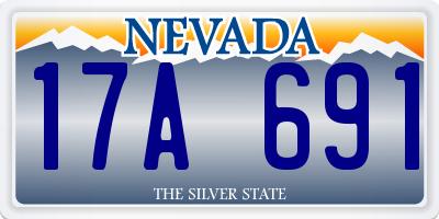NV license plate 17A691