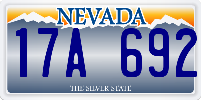 NV license plate 17A692