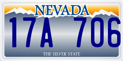 NV license plate 17A706
