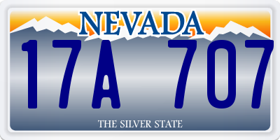 NV license plate 17A707