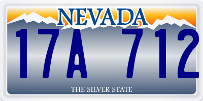 NV license plate 17A712