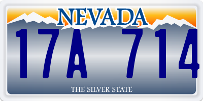 NV license plate 17A714