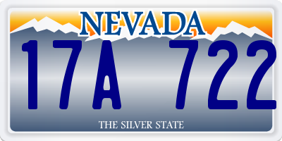 NV license plate 17A722
