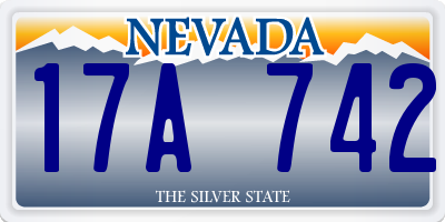 NV license plate 17A742