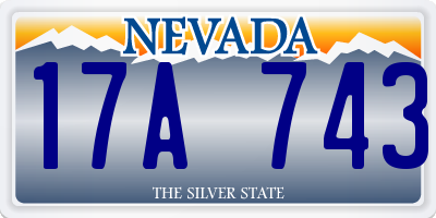 NV license plate 17A743