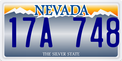 NV license plate 17A748