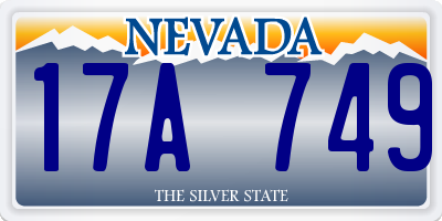 NV license plate 17A749