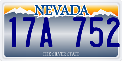 NV license plate 17A752