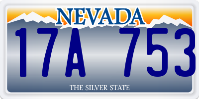 NV license plate 17A753
