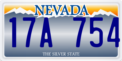 NV license plate 17A754