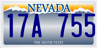 NV license plate 17A755