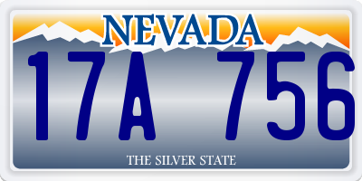 NV license plate 17A756