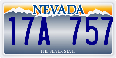 NV license plate 17A757