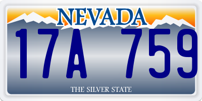 NV license plate 17A759