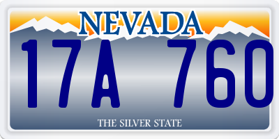NV license plate 17A760