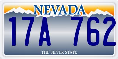 NV license plate 17A762