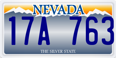 NV license plate 17A763