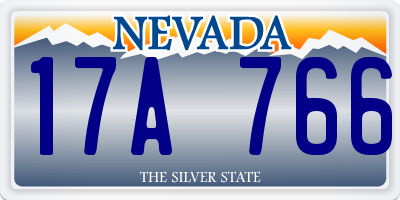 NV license plate 17A766