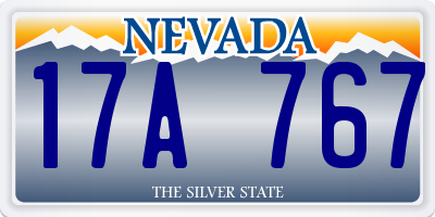 NV license plate 17A767