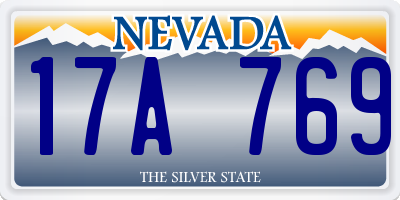 NV license plate 17A769