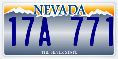 NV license plate 17A771