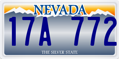 NV license plate 17A772
