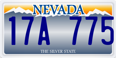 NV license plate 17A775