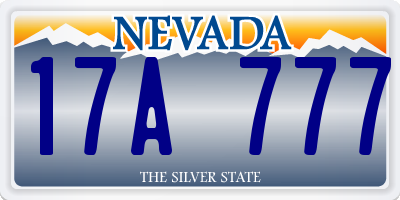 NV license plate 17A777