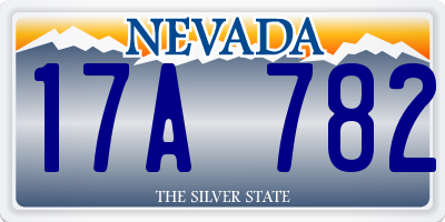 NV license plate 17A782