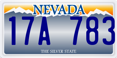 NV license plate 17A783