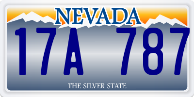 NV license plate 17A787
