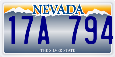 NV license plate 17A794