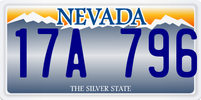 NV license plate 17A796