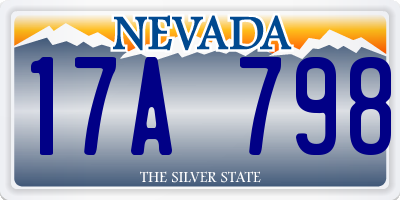 NV license plate 17A798