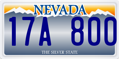 NV license plate 17A800