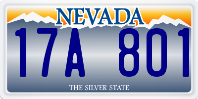 NV license plate 17A801