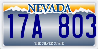 NV license plate 17A803