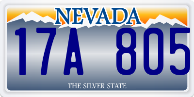 NV license plate 17A805
