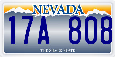 NV license plate 17A808